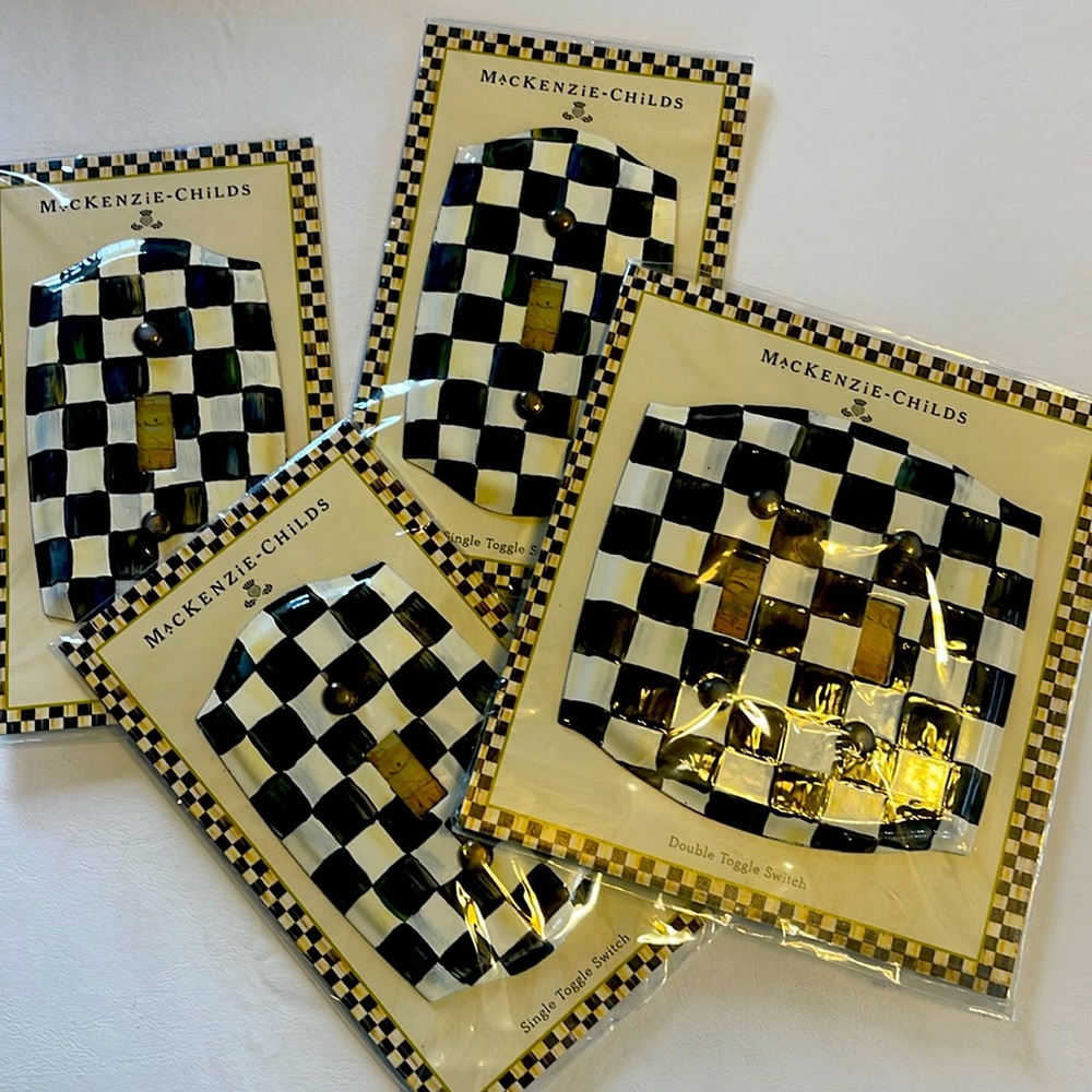 Mackenzie Childs light switch plate. Brand new in original packaging w/ tags.